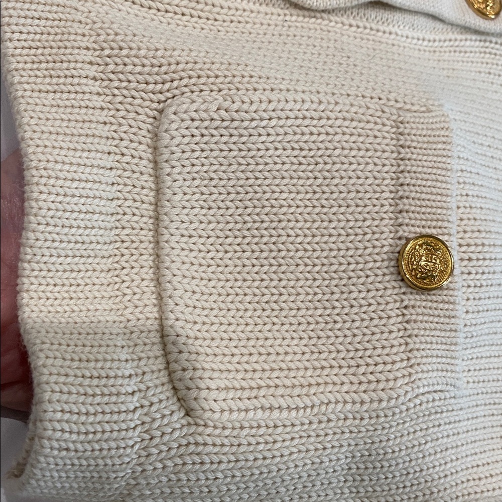 NWT ladies The Drop Bloom gold button nautical Cardigan size medium - Picture 4 of 11